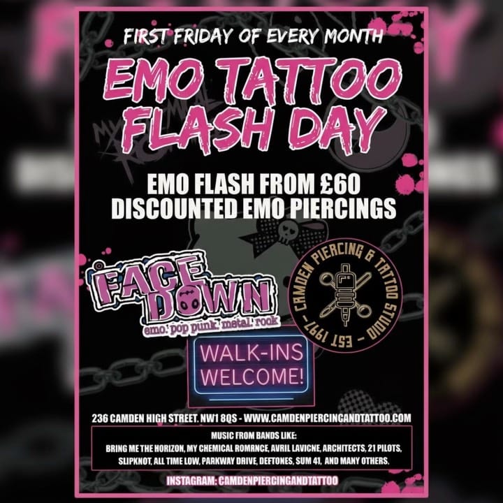 Post 8 by Camden Piercing & Tattoo Studio on Instagram (carousel)