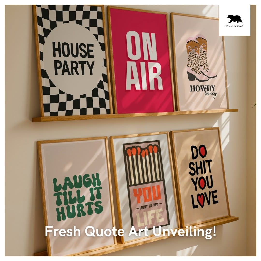 Post 9 by Wolf & Bear Prints UK © on Instagram (image)