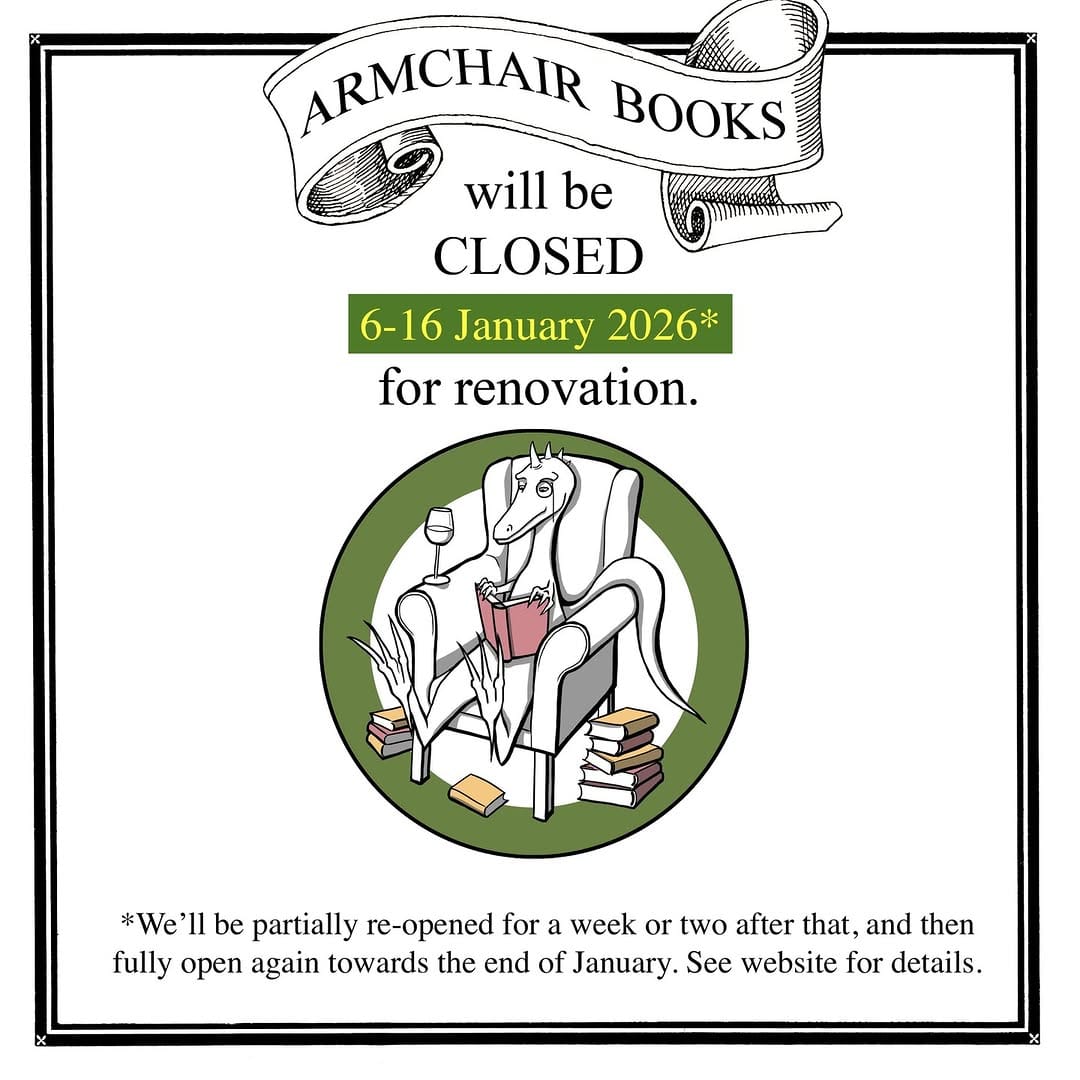 Post 1 by Armchair Books on Instagram (image)