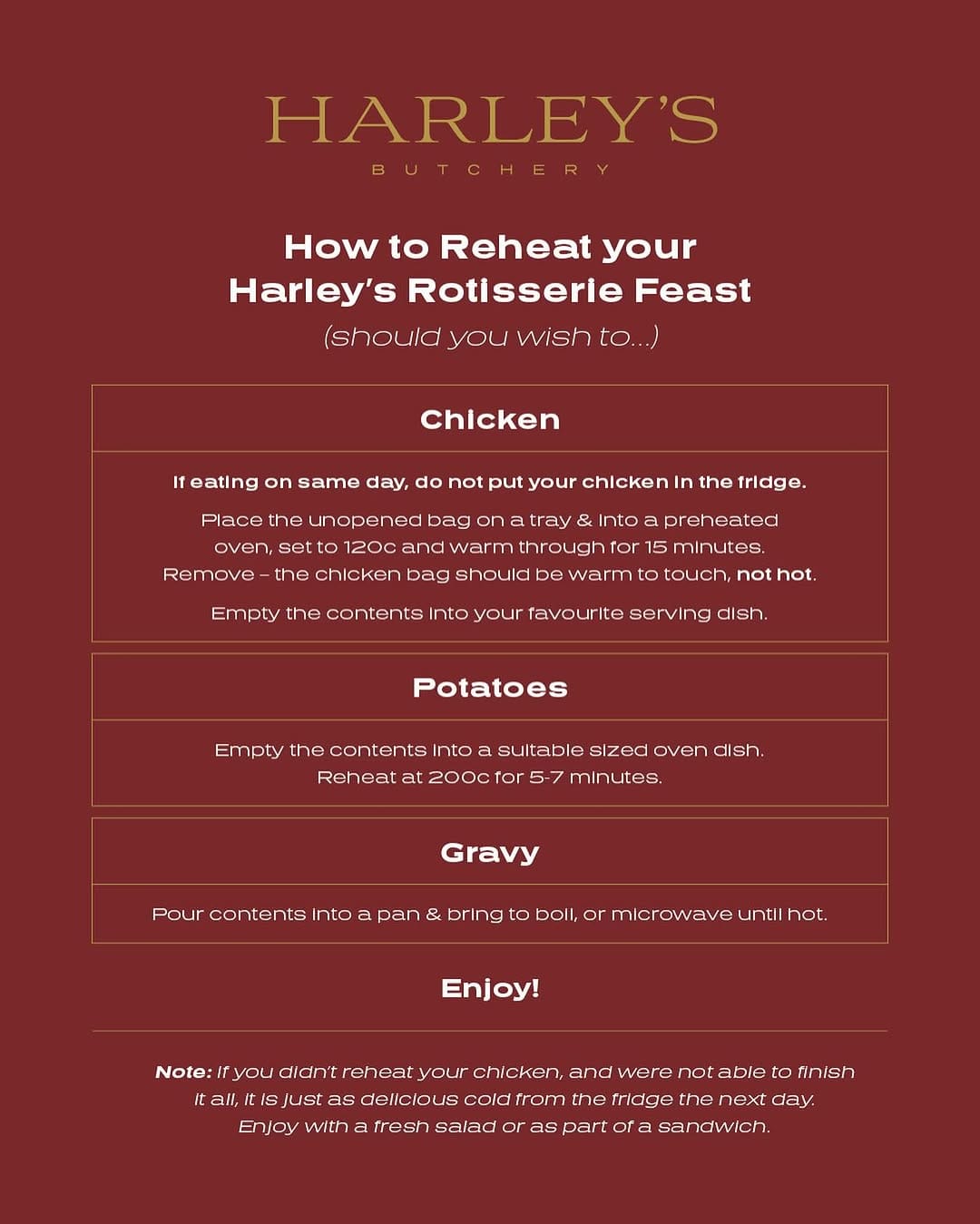 Post 10 by Harley’s Butchery on Instagram (image)