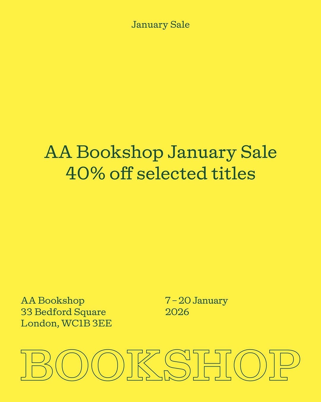 Post 6 by AA Bookshop on Instagram (image)