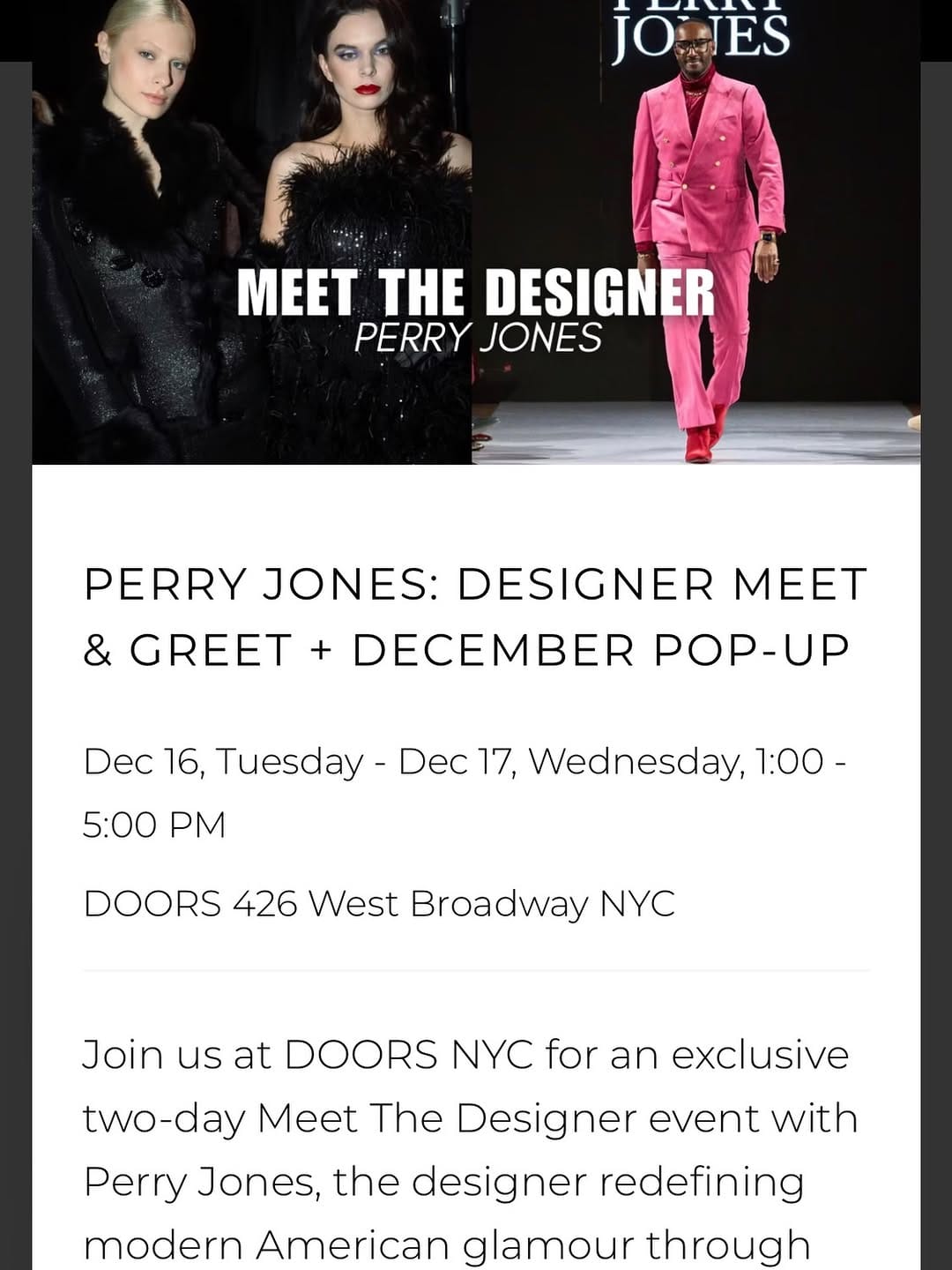 Post 1 by Perry Jones on Instagram (image)