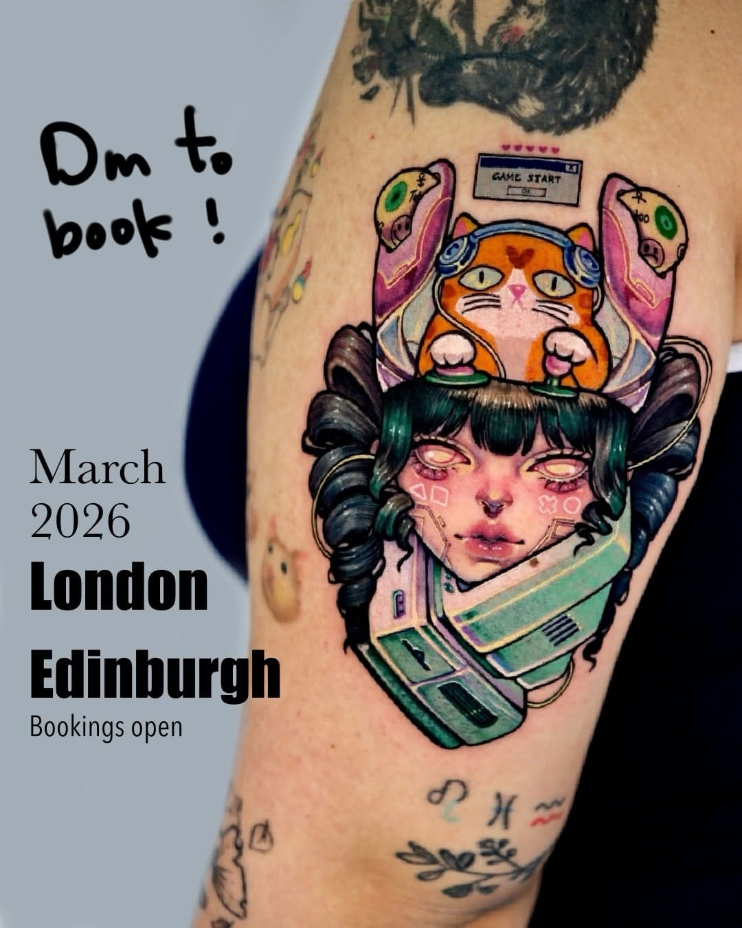 Post 4 by Geoktattooist | Character illustration style on Instagram (carousel)
