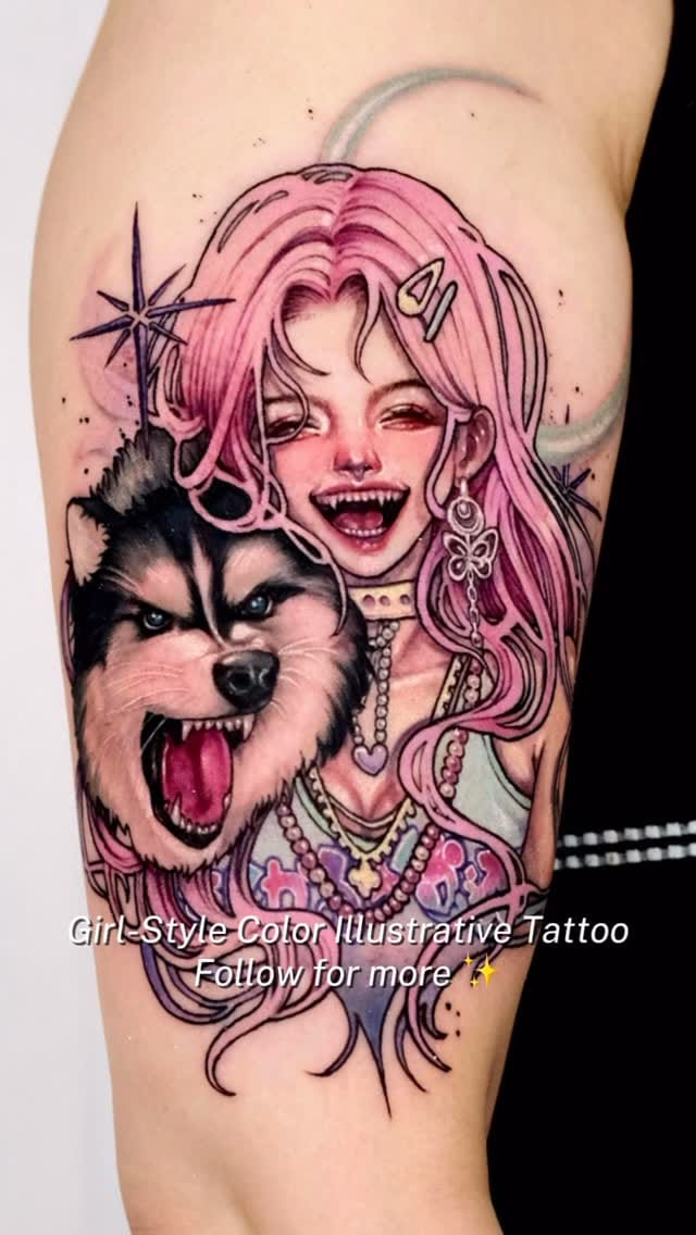 Post 9 by Geoktattooist | Character illustration style on Instagram (video)