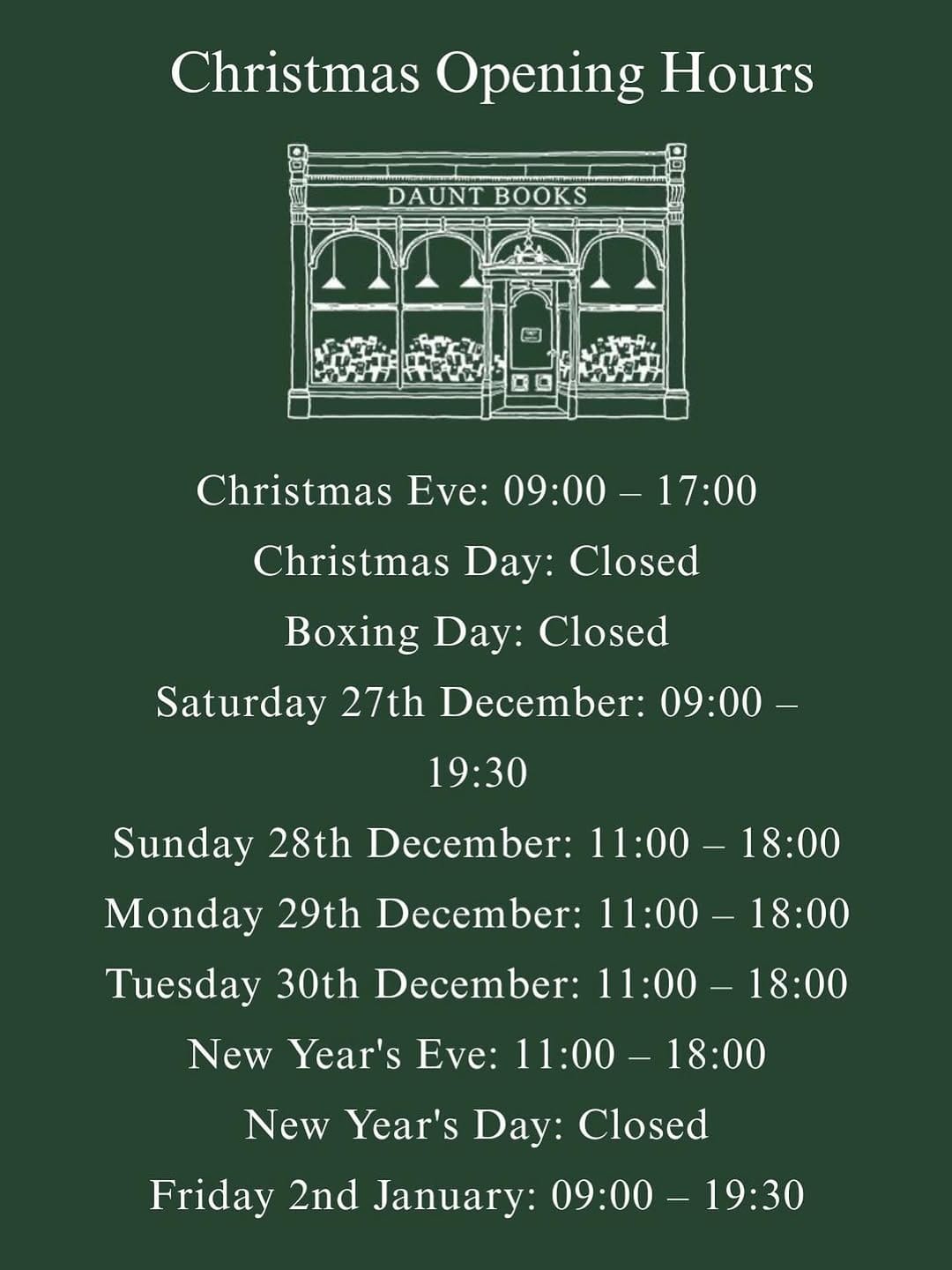 Post 10 by Daunt Books on Instagram (image)