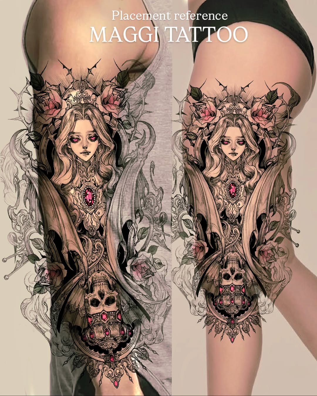 Post 8 by M A G G I 마 기 / 일러스트타투 캐릭터타투 illustrationtattoo on Instagram (carousel)