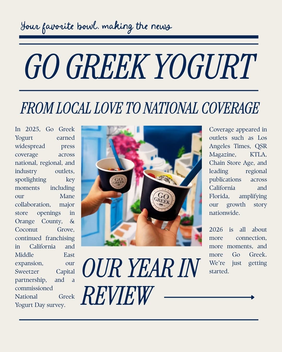 Post 3 by Go Greek Yogurt | Authentic Greek Yogurt & Frozen Yogurt on Instagram (carousel)