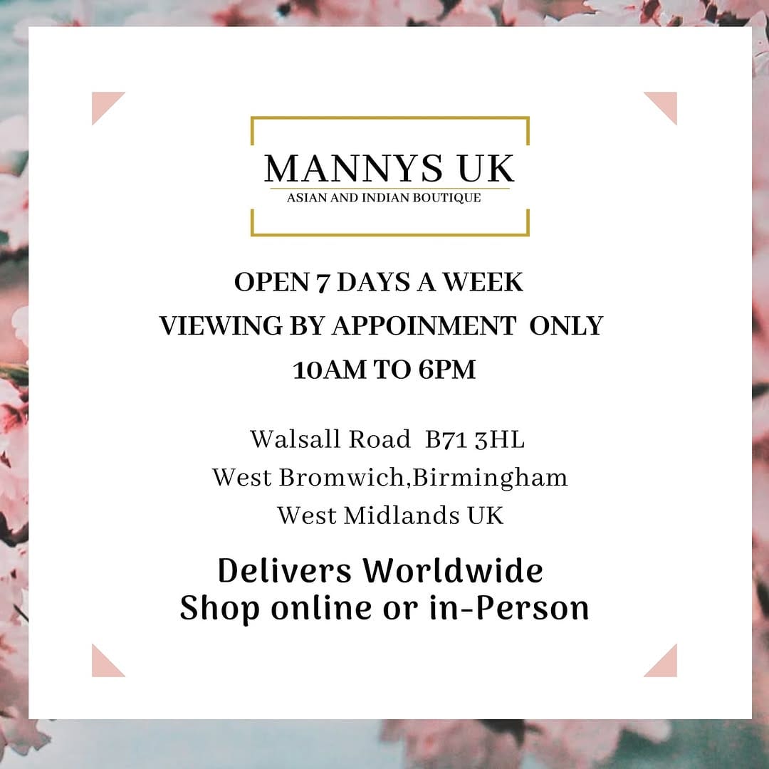 Post 8 by MANNY’s UK - The Luxury Indian Boutique ©️ EST 2018 on Instagram (image)
