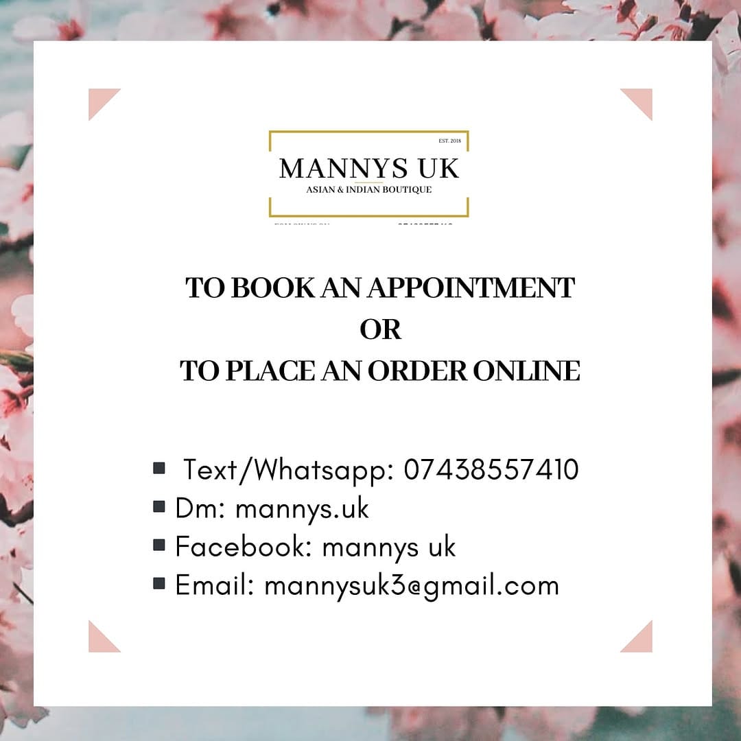 Post 9 by MANNY’s UK - The Luxury Indian Boutique ©️ EST 2018 on Instagram (image)