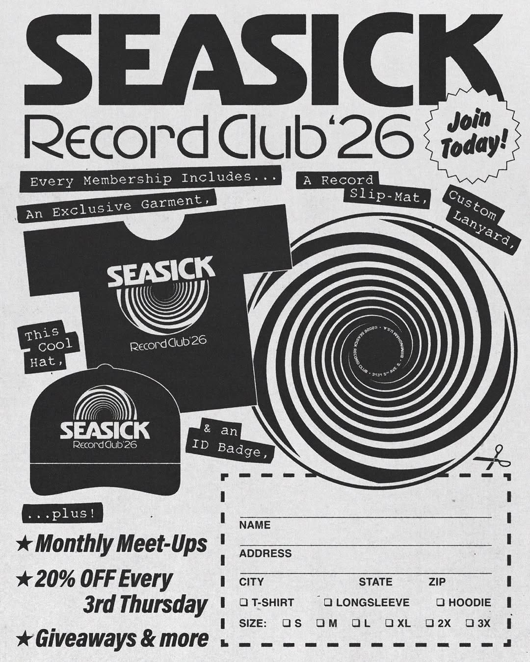 Post 10 by Seasick Records on Instagram (image)