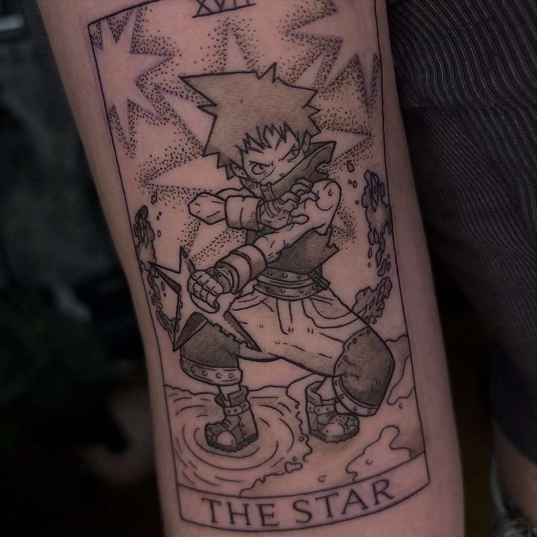 Post 6 by Leeds Fine line•illustrative•Anime tattoos on Instagram (carousel)