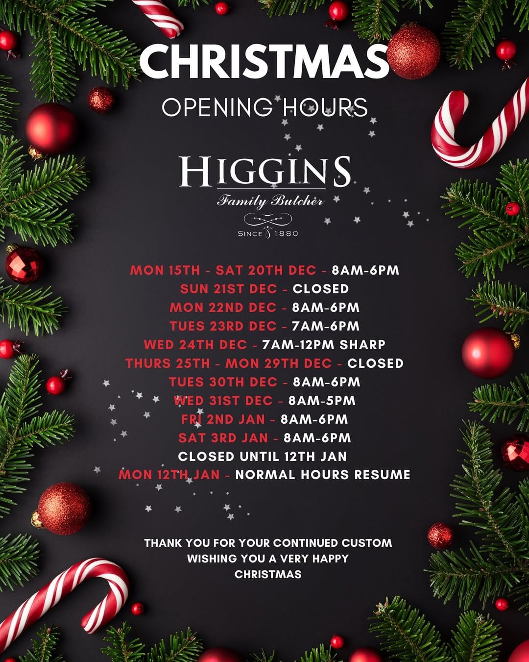 Post 7 by Higgins Butchers on Instagram (image)