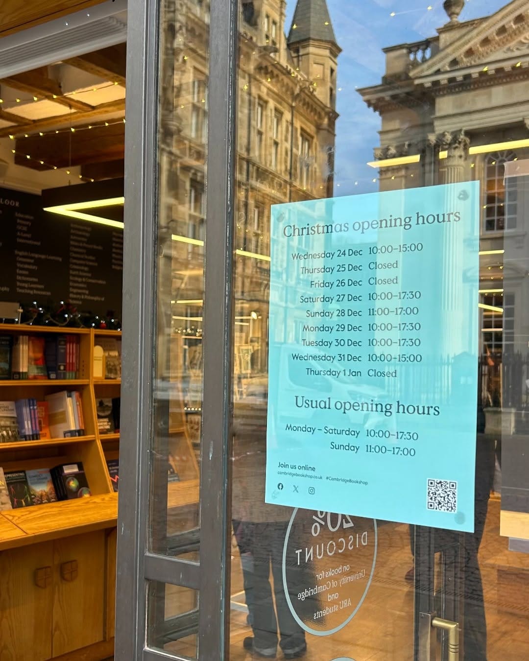 Post 7 by Cambridge Bookshop on Instagram (image)