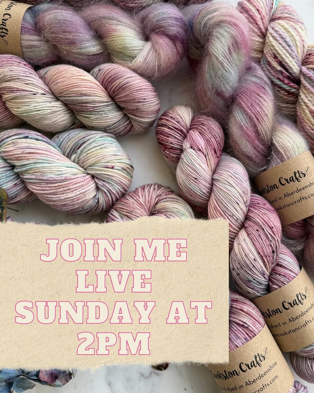 Post 9 by Claire Bentley - hand dyed yarn for knitting and crochet on Instagram (image)