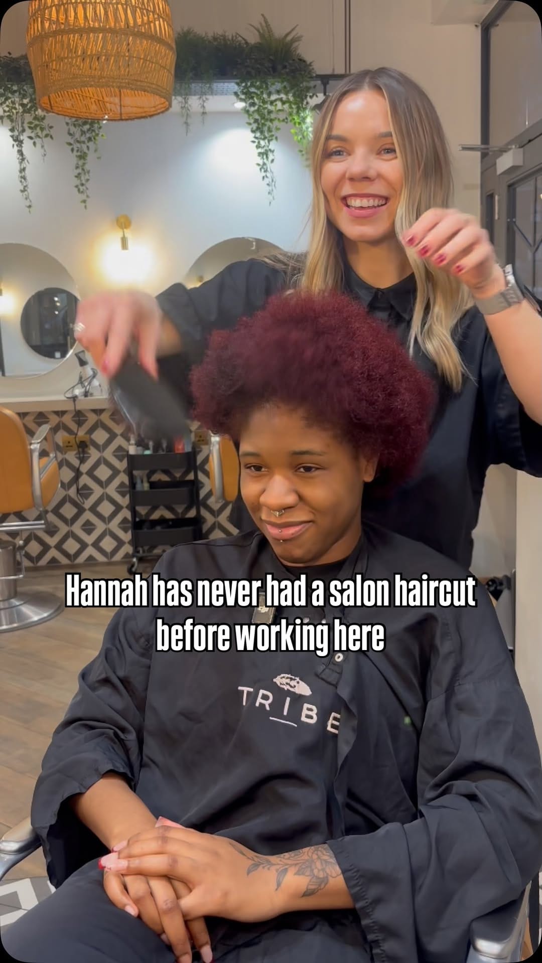 Post 1 by TRIBE SALONS on Instagram (video)