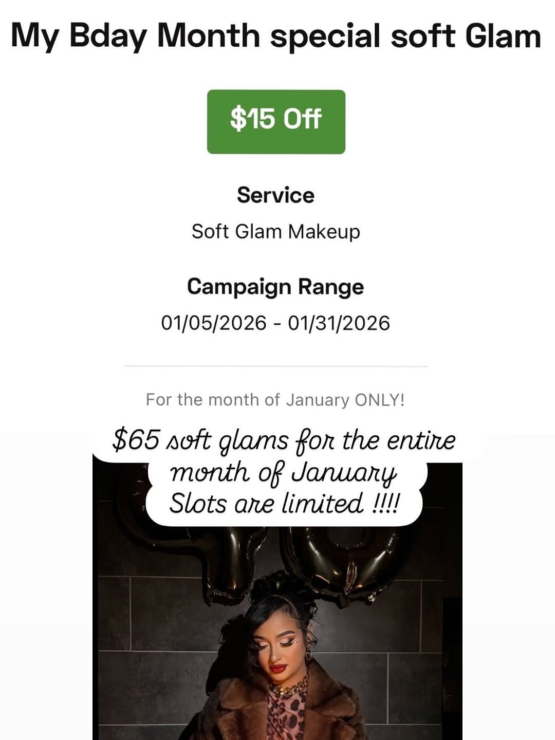 Post 1 by LICENSED MAKEUP ARTIST/ COSMETOLOGIST on Instagram (image)