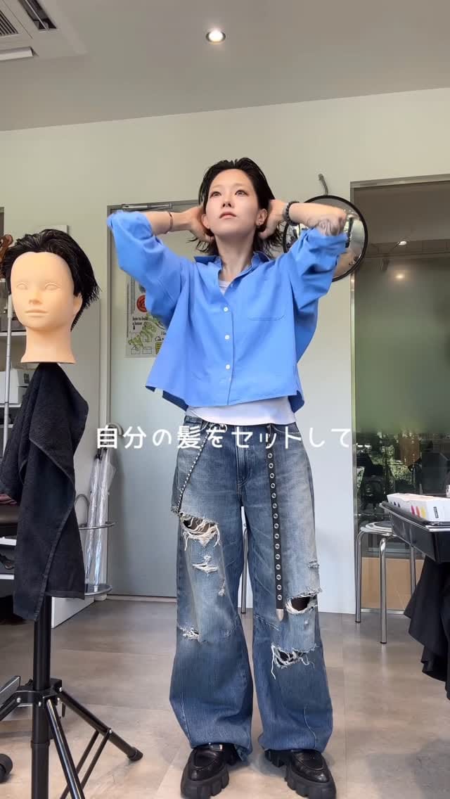 Post 8 by 𝕂𝔸ℍ𝕆  LGBTQ＋/センターパートウルフ/刈り上げ/パーマ on Instagram (video)