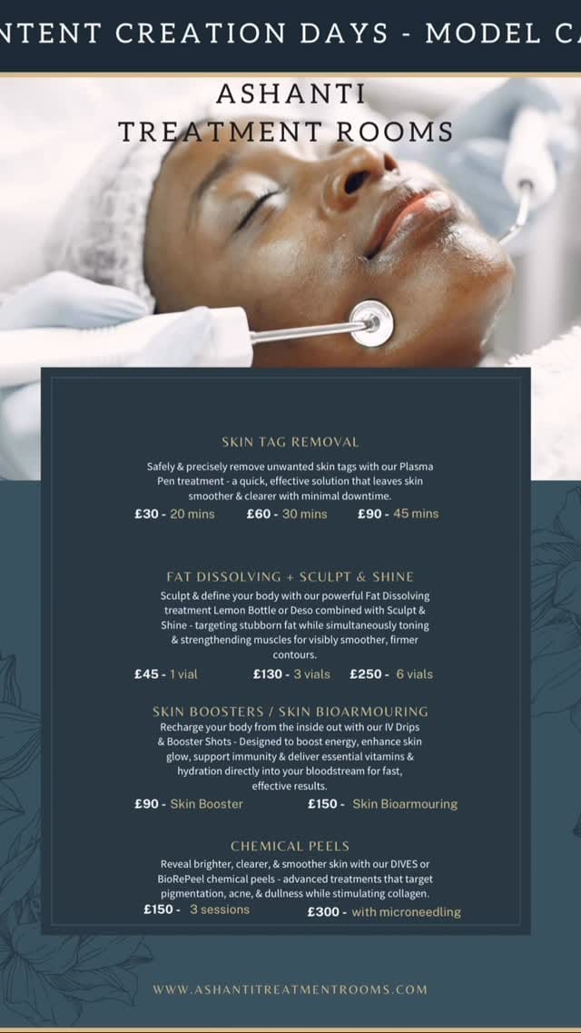 Post 1 by Ashanti Aesthetic Beauty Treatment Rooms London on Instagram (video)