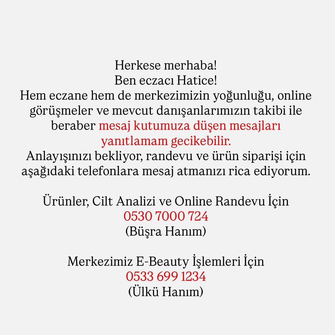 Post 10 by Uzman Eczacı Hatice Deniz on Instagram (image)