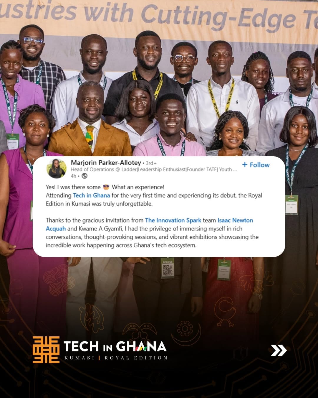 Post 4 by TechinGhana Conference on Instagram (carousel)