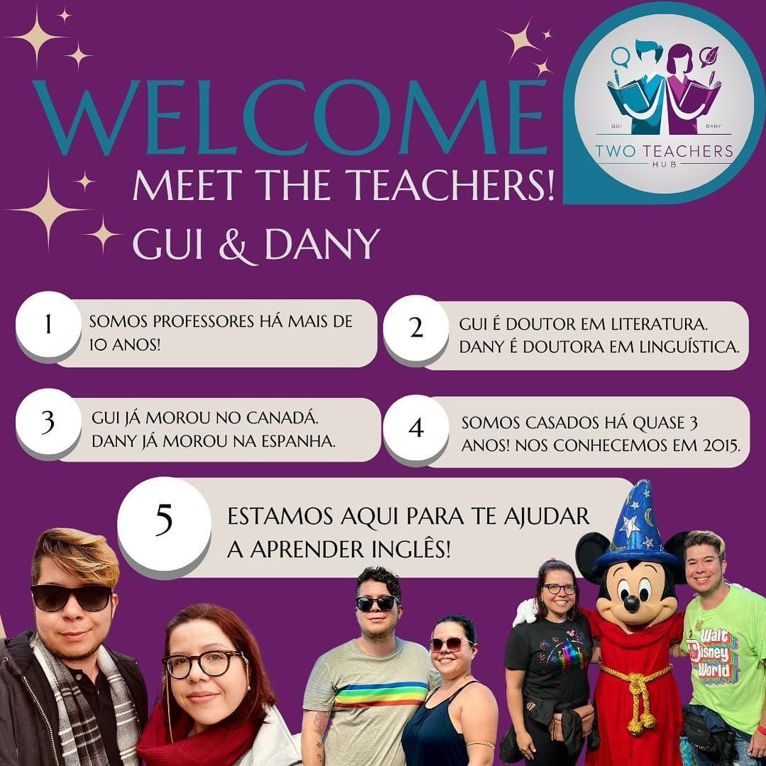 Post 10 by Gui & Dany l Professores de Inglês l elt on Instagram (image)