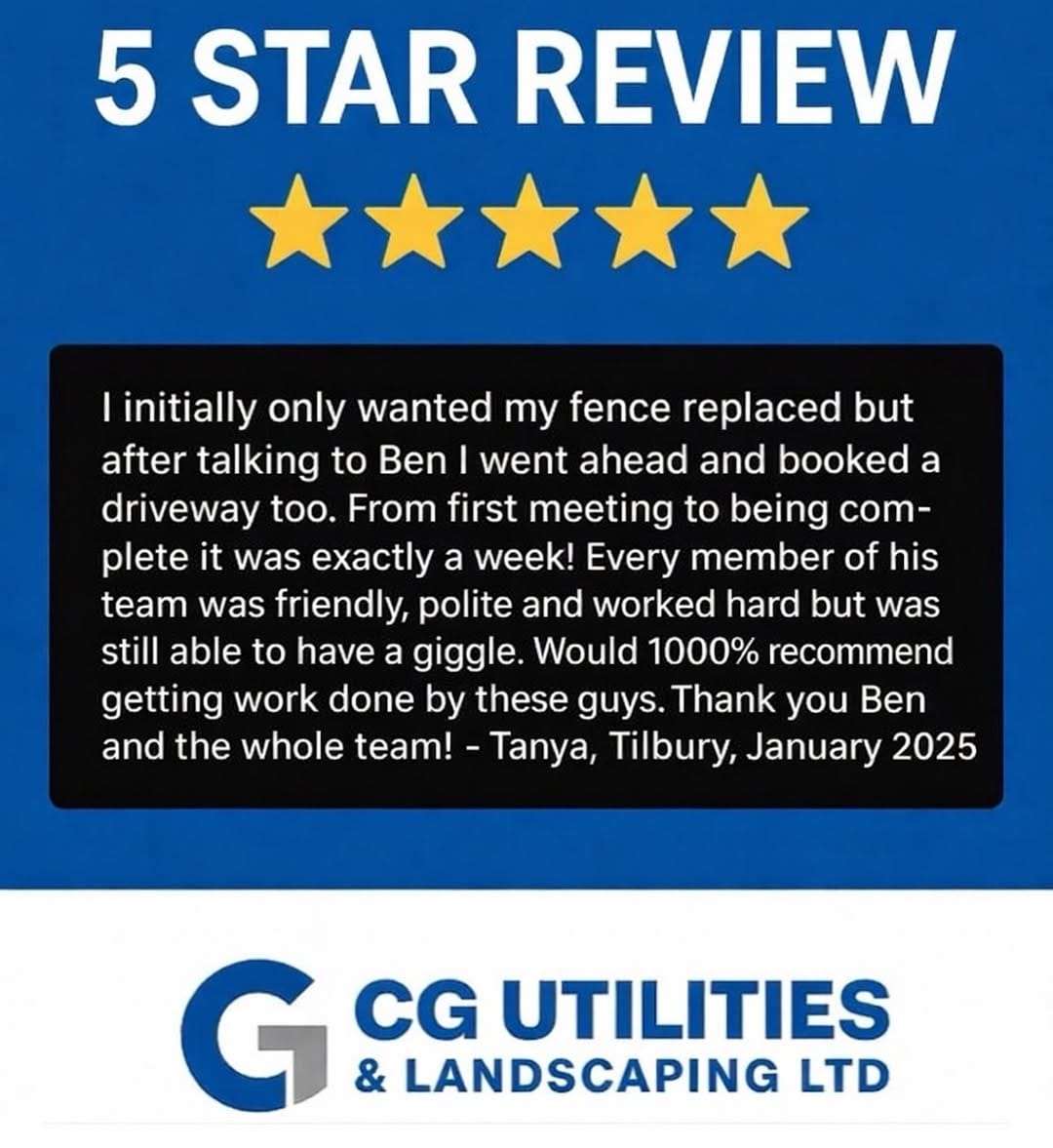 Post 3 by CG Utilities & Landscaping Ltd on Instagram (image)