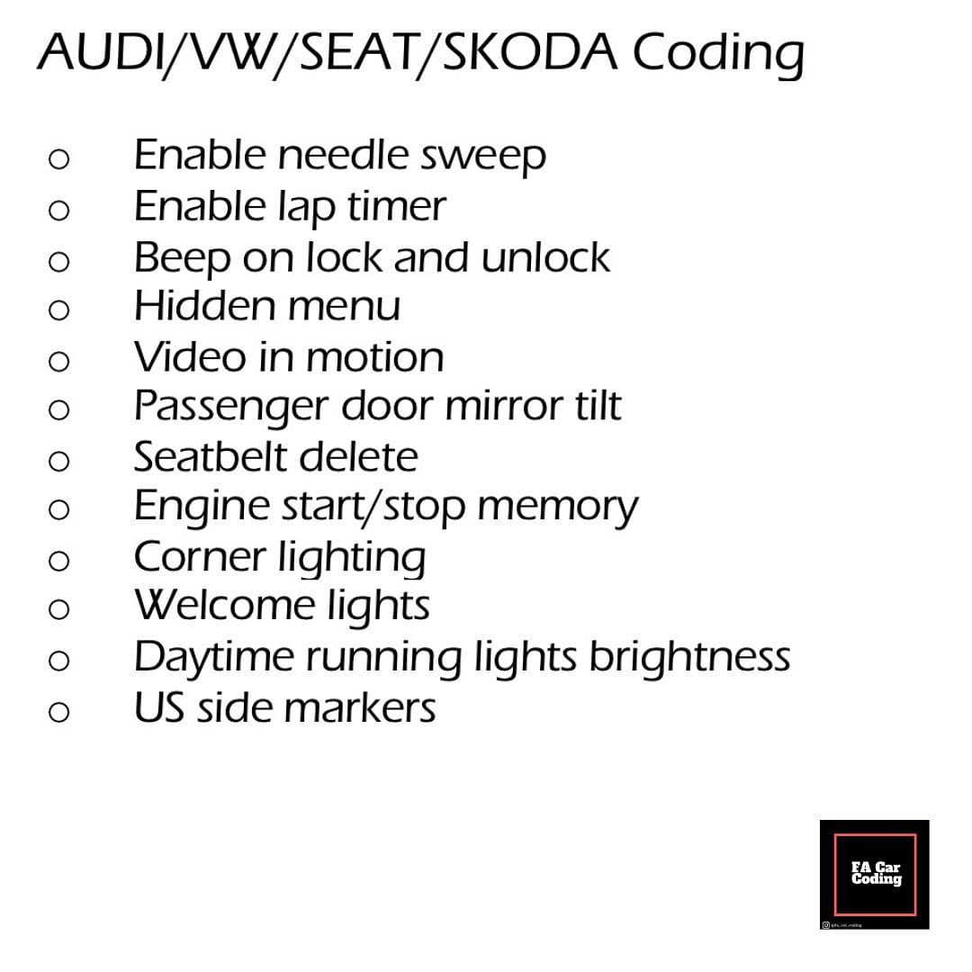 Post 7 by FA Car Coding on Instagram (image)