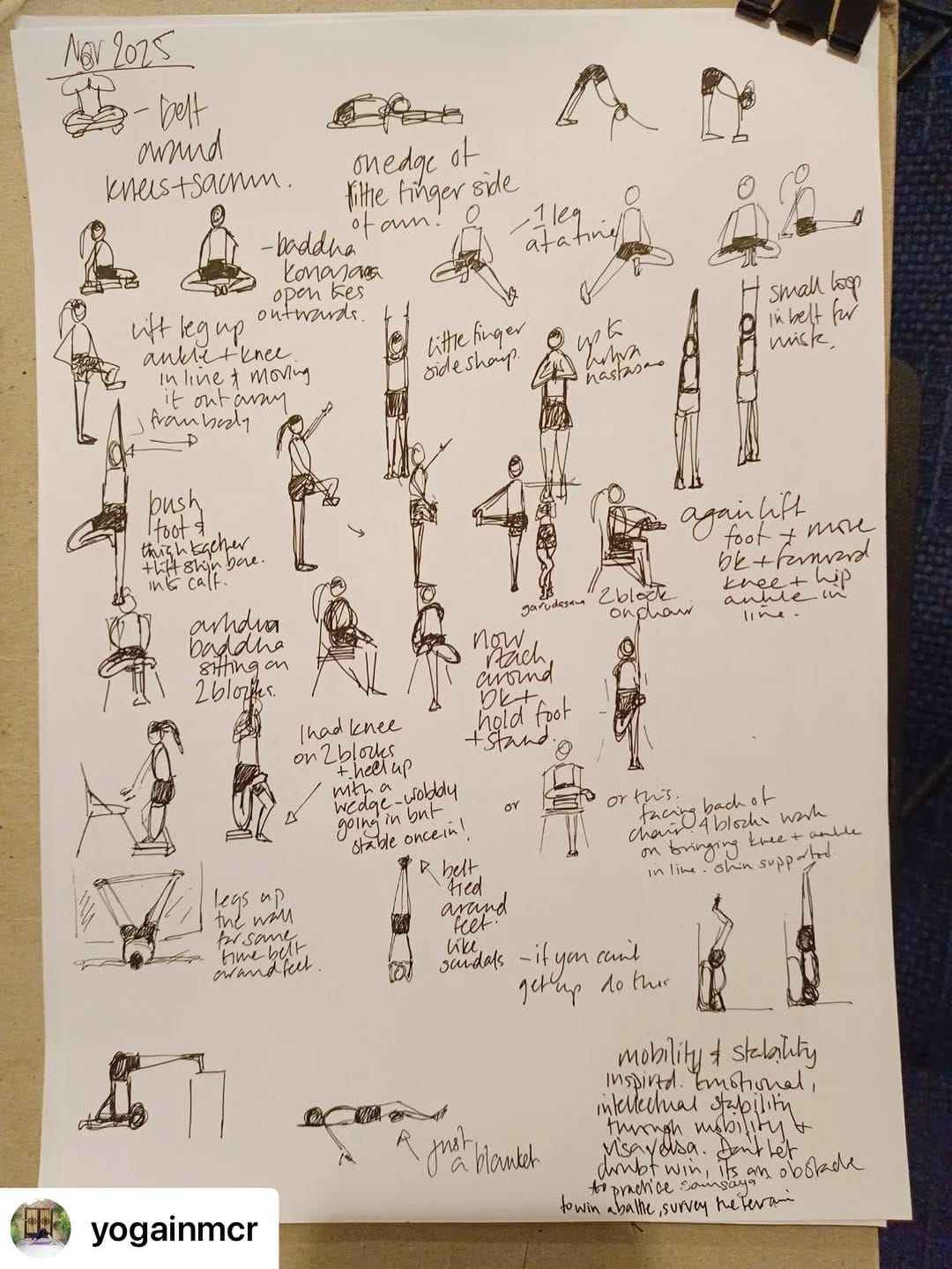 Post 10 by Iyengar Yoga (UK) on Instagram (image)