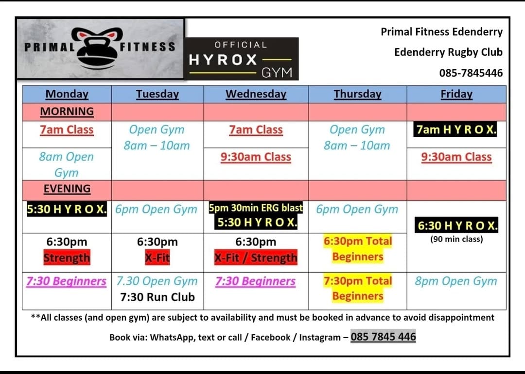 Post 7 by Primal Fitness / Hyrox Offaly on Instagram (image)