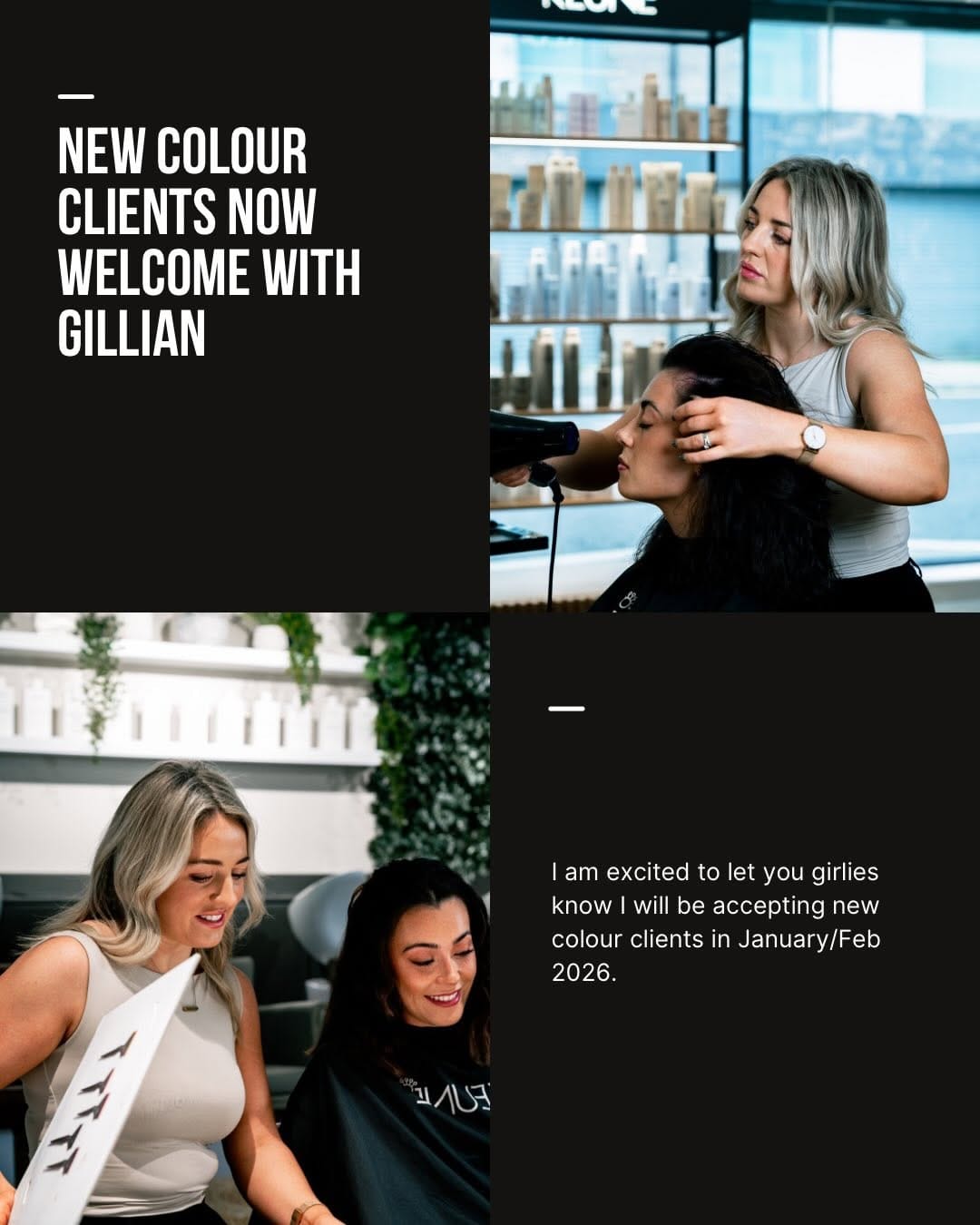 Post 2 by GillianDevine HairArtistry on Instagram (carousel)