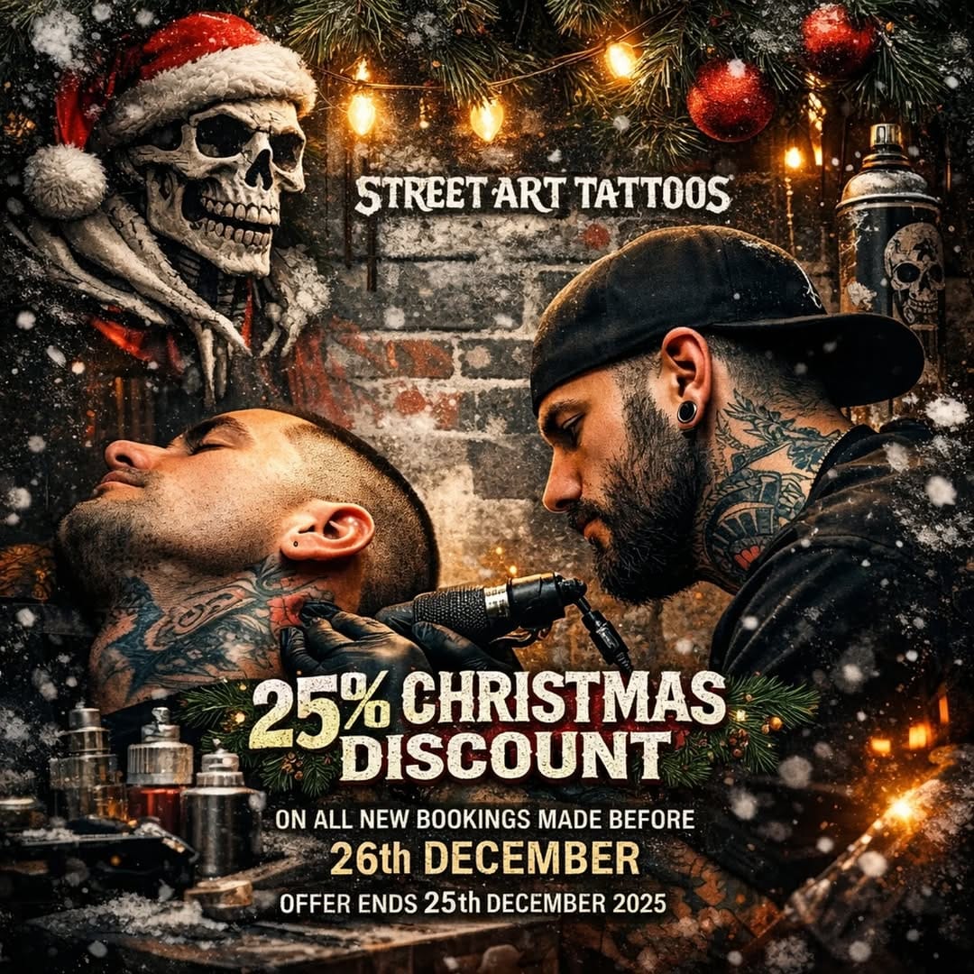 Post 3 by Street Art Tattoos Sheffield on Instagram (carousel)