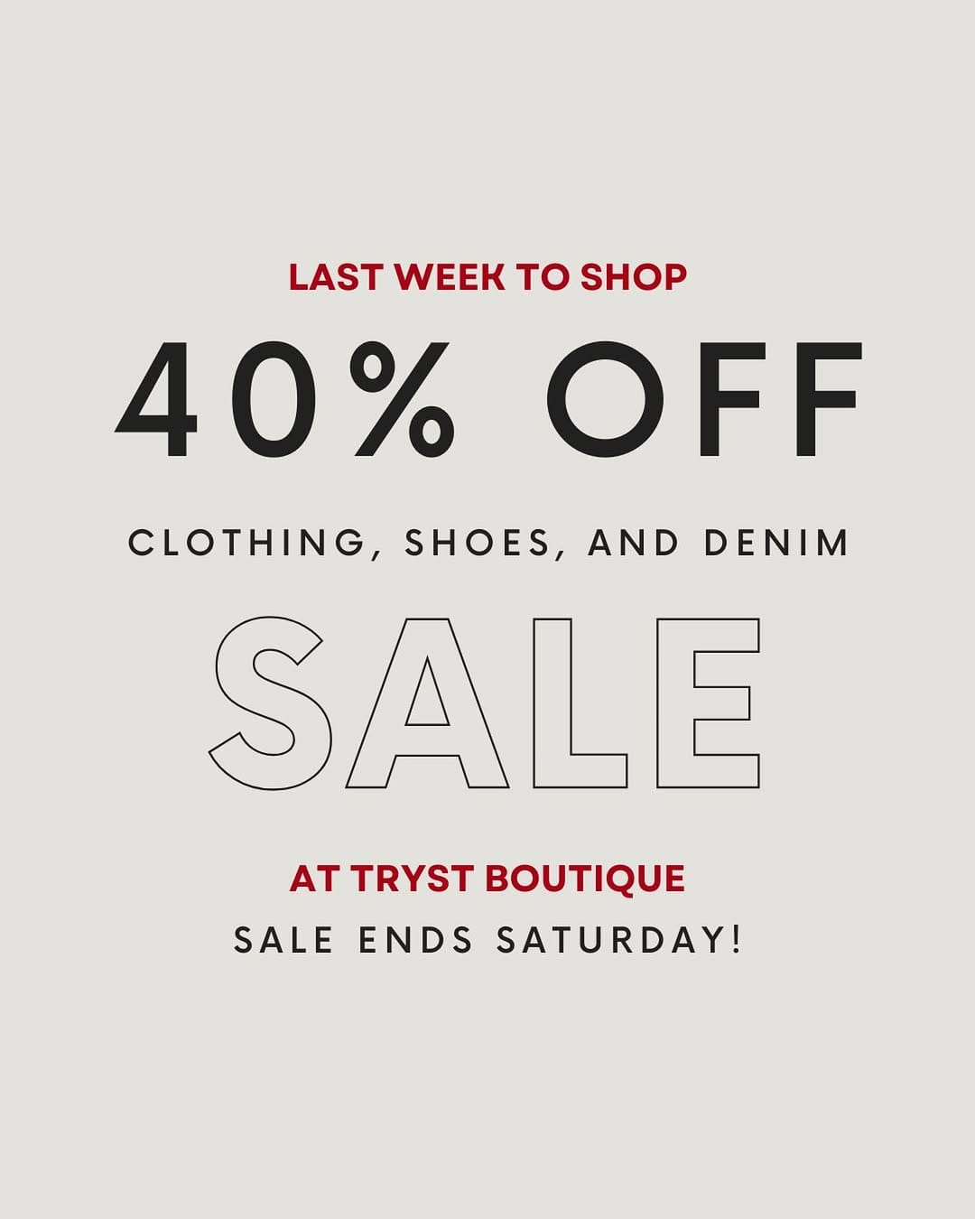 Post 4 by Tryst Boutique | Women’s Clothing & Accessories on Instagram (image)