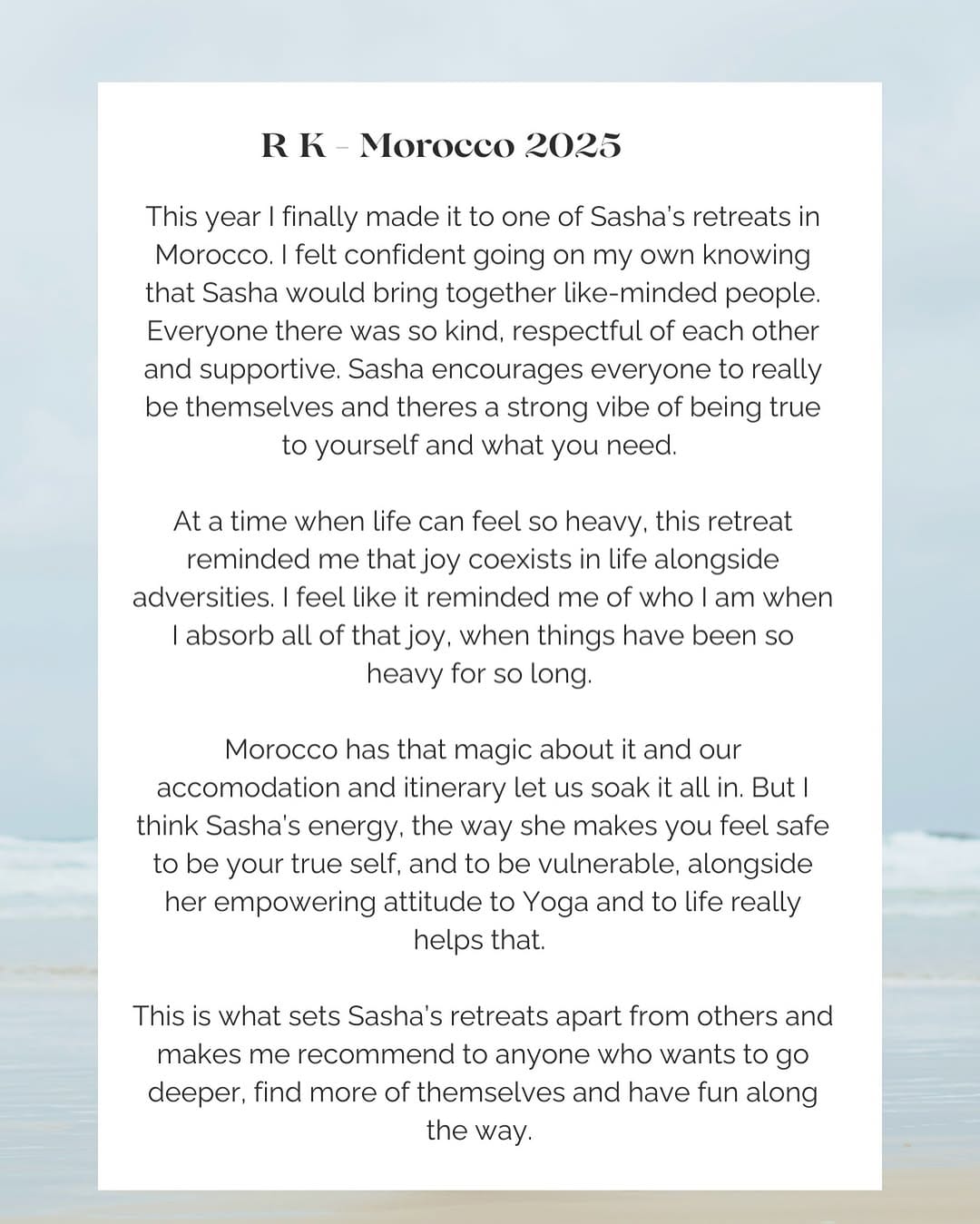 Post 7 by Sasha on Instagram (image)