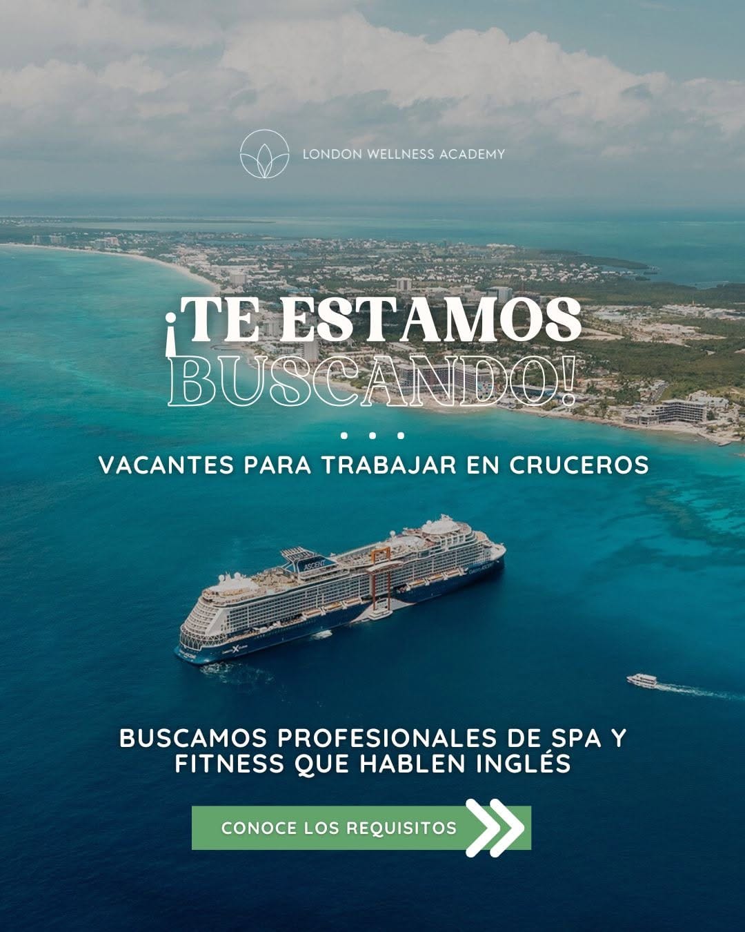 Post 9 by Trabaja en Cruceros • Reclutadores de London Wellness Academy on Instagram (carousel)