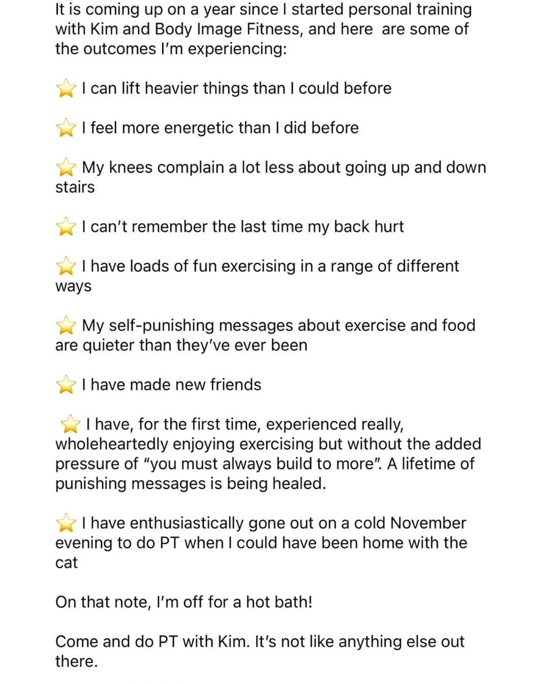 Post 10 by Kim Stacey | Personal Trainer on Instagram (image)
