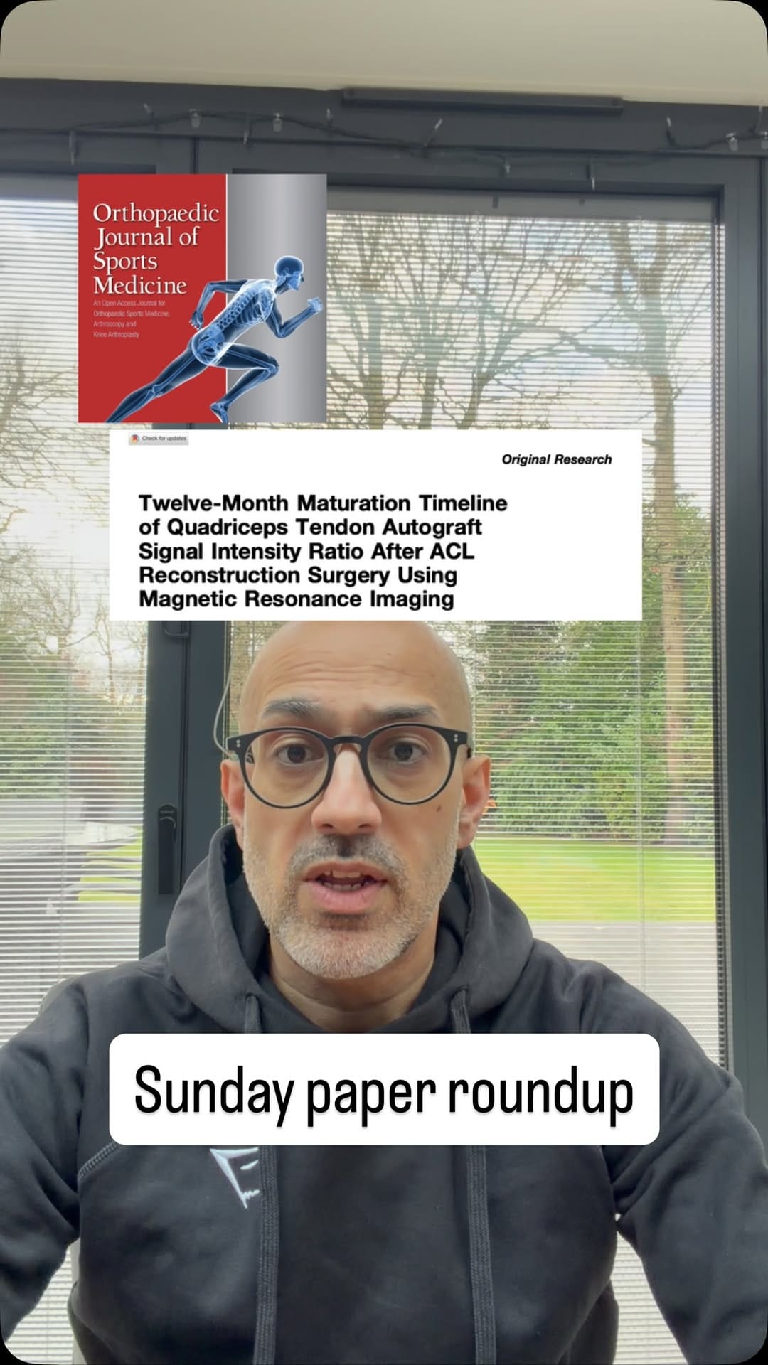 Post 1 by Dr Kash Akhtar | ACL, Meniscus, Cartilage on Instagram (video)