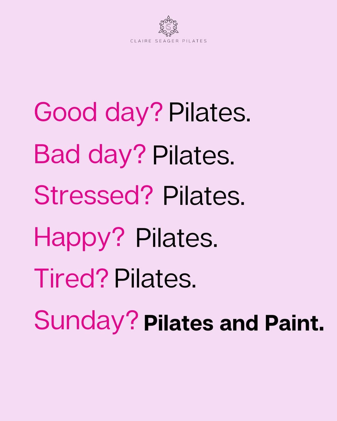 Post 3 by Claire Seager Pilates on Instagram (image)