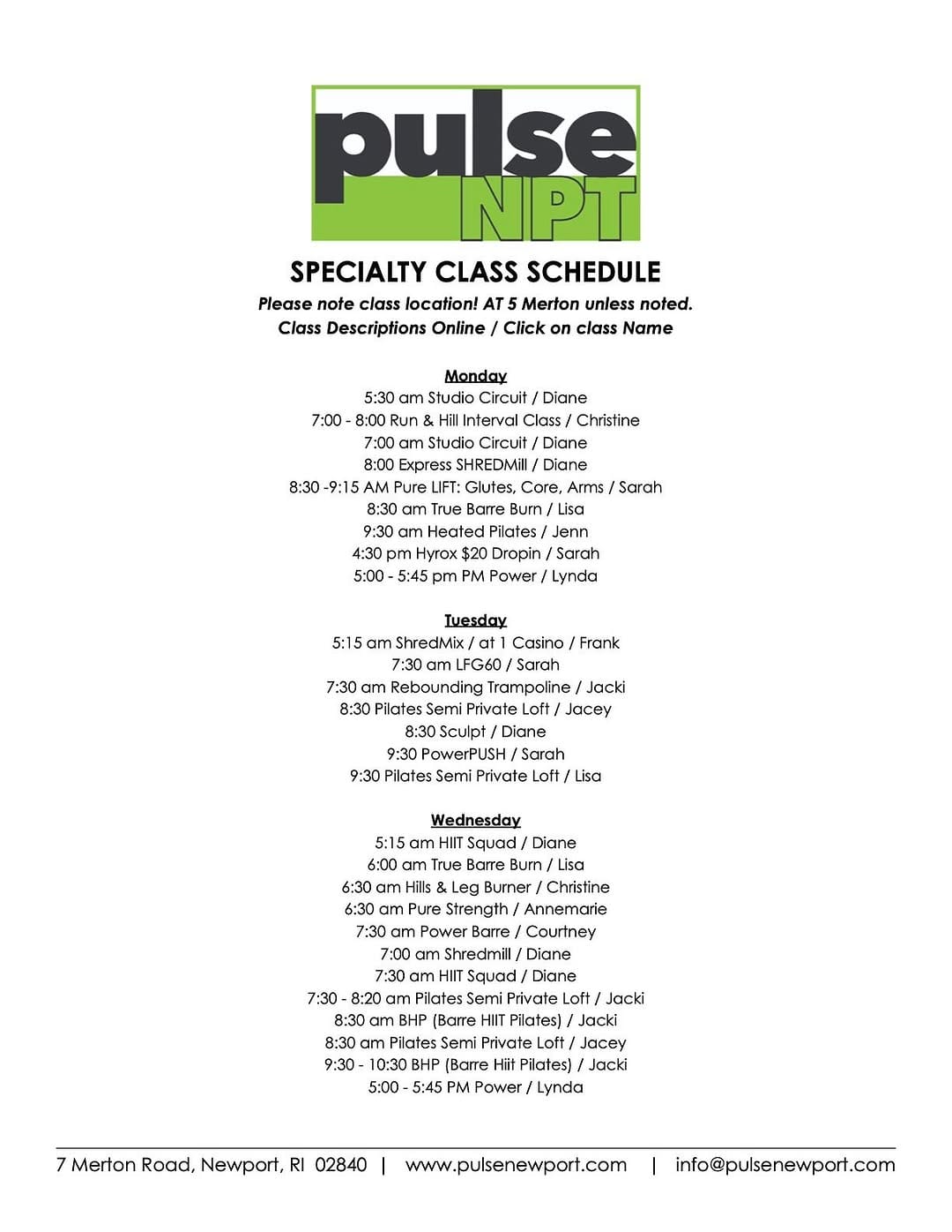 Post 10 by Pulse Newport Fitness Studio & Gym on Instagram (carousel)