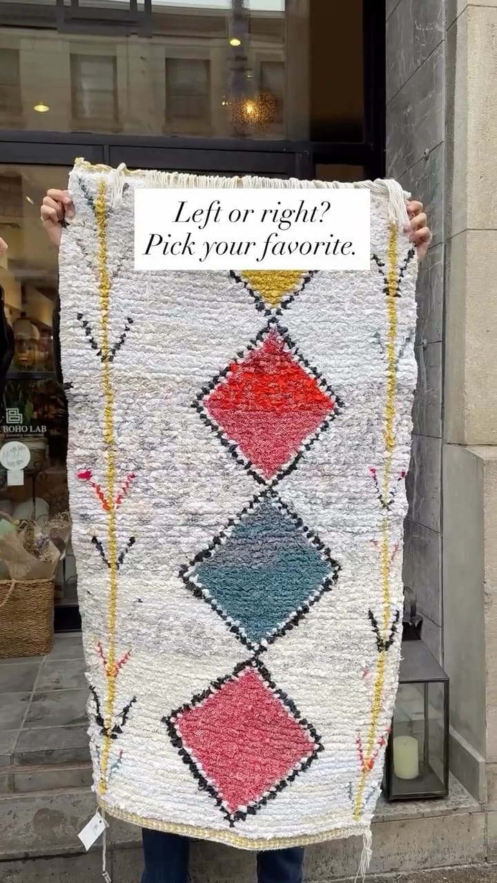 Post 6 by The Boho Lab - Moroccan Rugs on Instagram (video)
