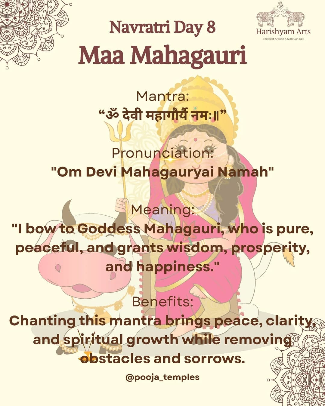 Post 3 by Pooja Temples on Instagram (image)
