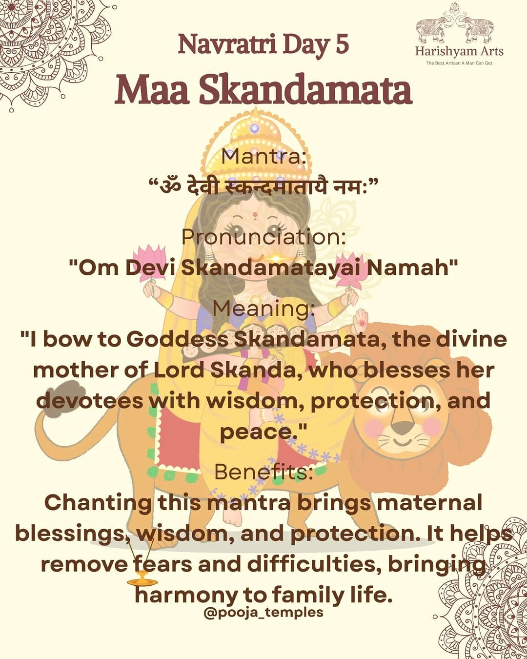 Post 6 by Pooja Temples on Instagram (image)
