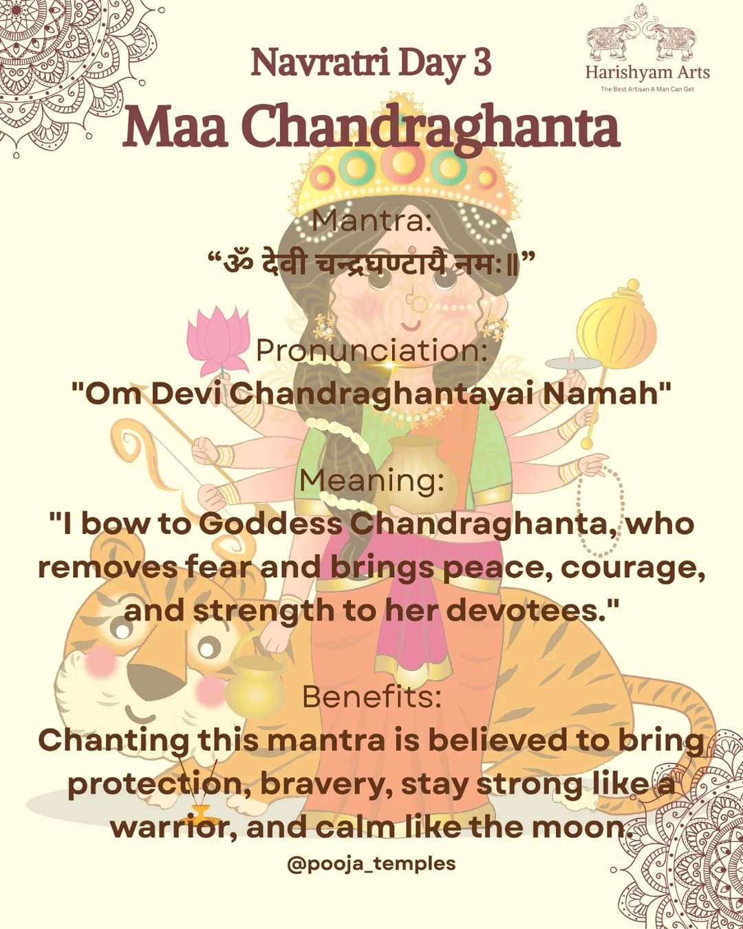 Post 9 by Pooja Temples on Instagram (image)