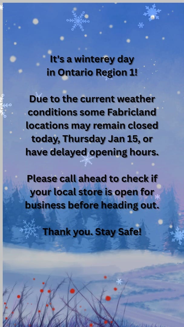 Post 5 by Fabricland Canada on Instagram (video)