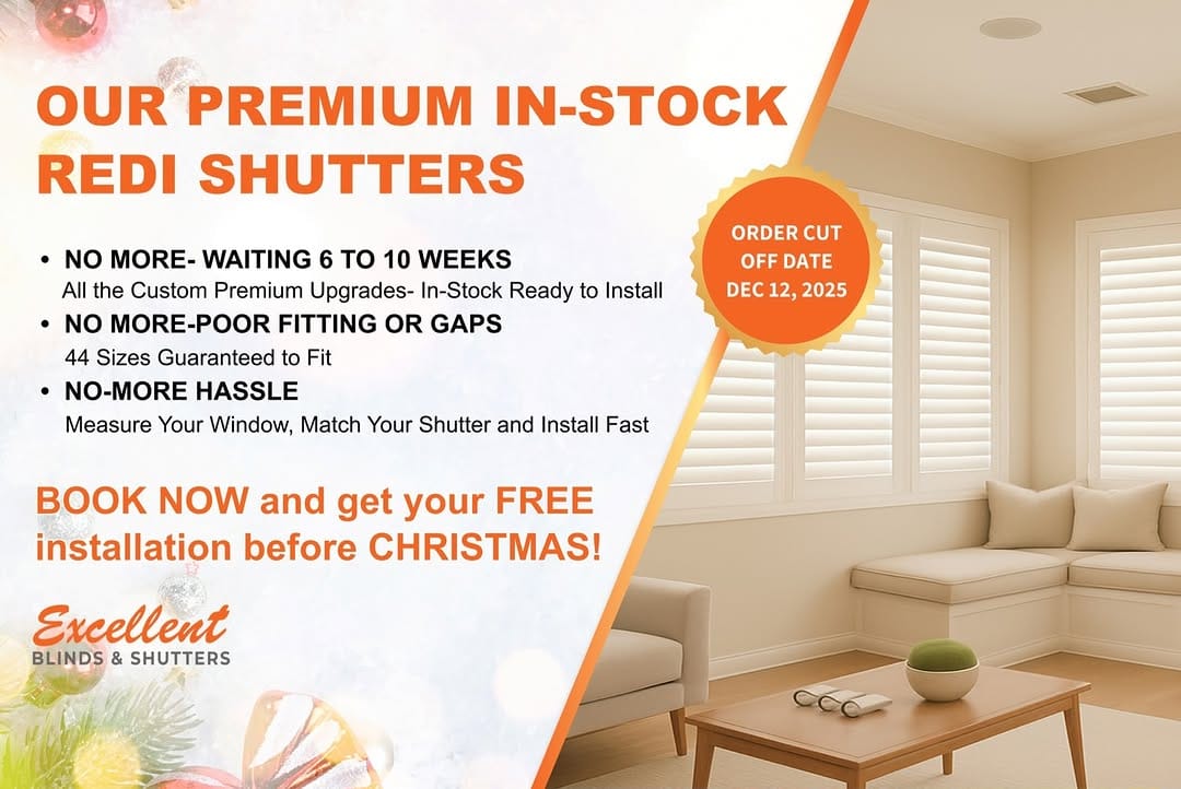 Post 7 by Excellent Blinds and Shutters on Instagram (image)