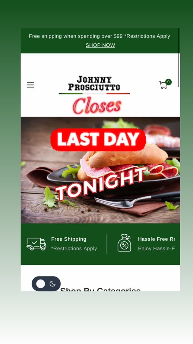 Post 7 by Johnny Prosciutto on Instagram (video)