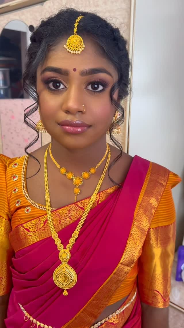 Post 6 by Jeetha | Bridal Makeup Artist & Hair Stylist on Instagram (video)