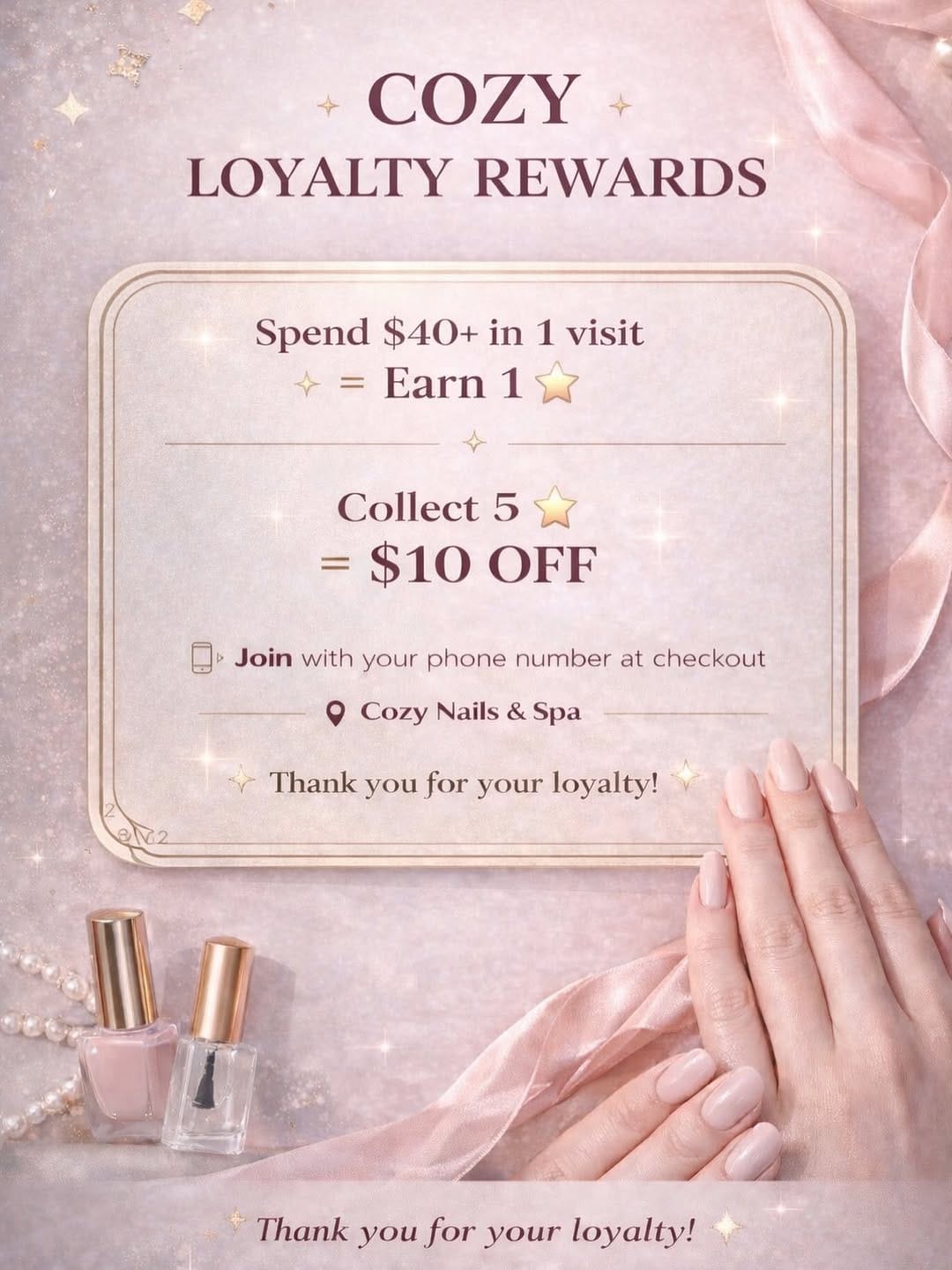 Post 6 by Cozy nails & spa on Instagram (image)