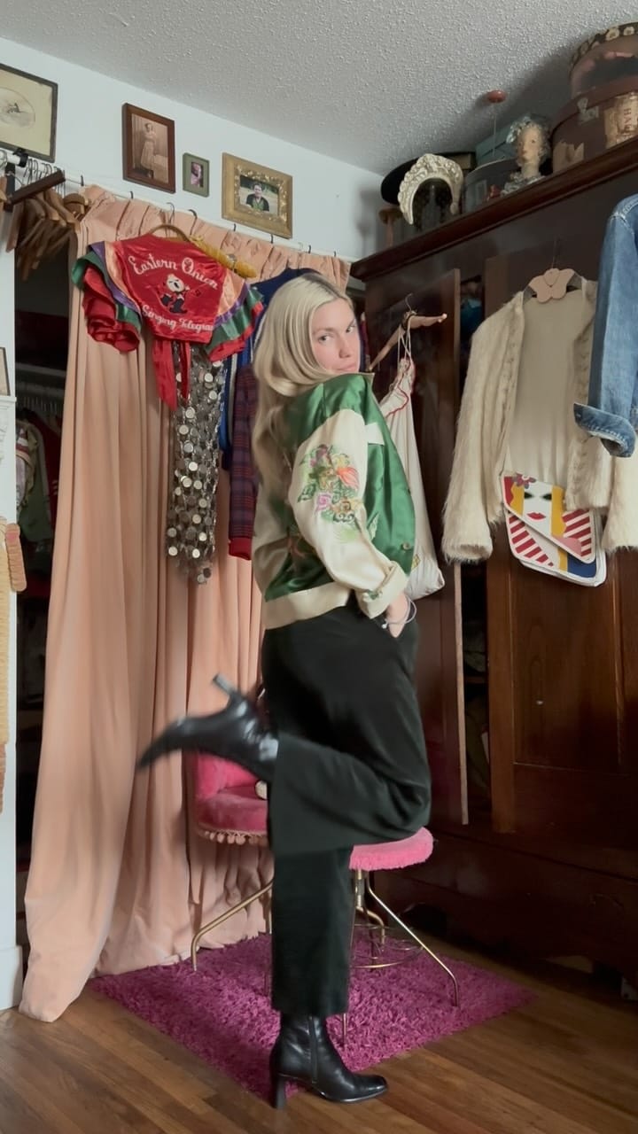 Post 8 by Trunk of Dresses Vintage Clothing on Instagram (video)
