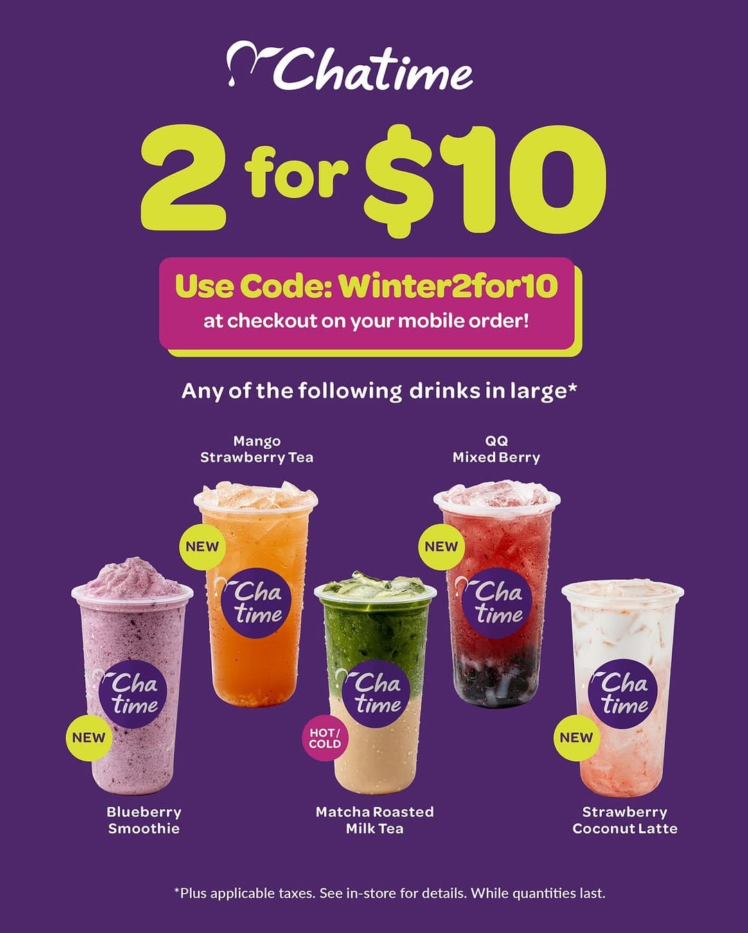Post 9 by Chatime Canada on Instagram (image)