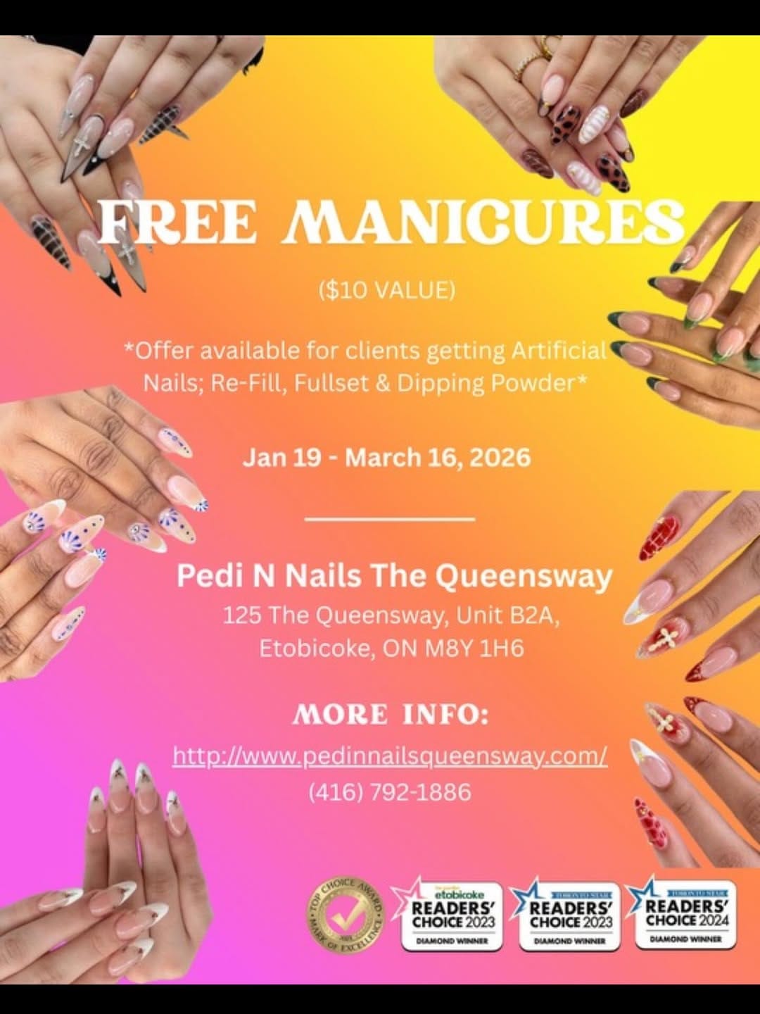 Post 1 by Pedi N Nails The Queensway on Instagram (image)